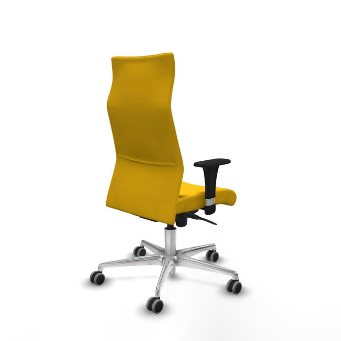 PIQUERAS Y CRESPO Sillón Albacete Amarillo con Mecanismo Sincro y Base de Aluminio PIQUERAS Y CRESPO Sillón Albacete Amarillo con Mecanismo Sincro y Base de Aluminio
