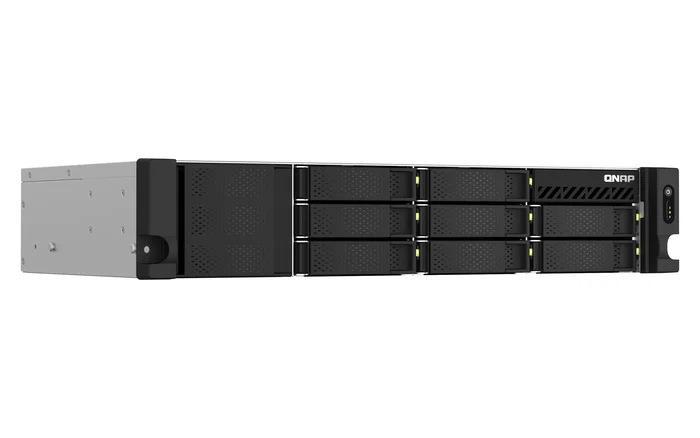QNAP TS-873AeU-RP NAS de Rack 2U con Procesador AMD Ryzen V1500B, 4 GB DDR4, 8 Bahías, Puertos 2.5GbE y Ranuras M.2 NVMe, Sistema QuTS hero