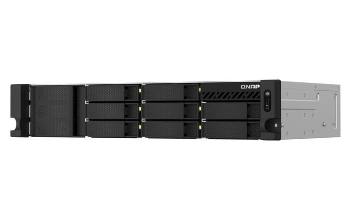 QNAP TS-873AeU-RP NAS Servidor 8 Bahías Rack 2U, Procesador AMD Ryzen V1500B, 4GB RAM, 2x 2.5GbE, Sin Discos