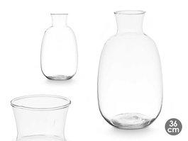 Giftdecor Jarron Cristal Cuello 36 cm Transparente Vidrio