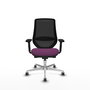 PIQUERAS Y CRESPO Silla de oficina Mardos con mecanismo Sincro/Traslack, Morado/Negro