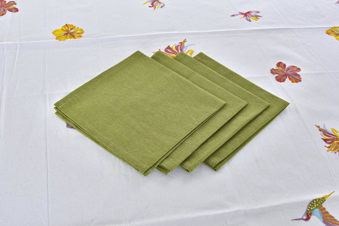 DKD Home Decor Mantel Tropic Garden 150 x 150 cm Multicolor Verde Set de 5 (2 Unidades) Polyester