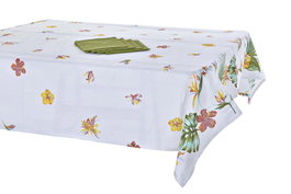 DKD Home Decor Set de 5 Manteles Tropic Garden 150x150x0,5 cm