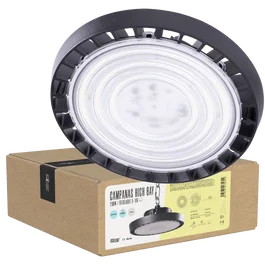BX3 LIGHT Campana High Bay LED 200W IP65 6000K 120° para Techos Altos, Naves Industriales, Grandes Almacenes (Ref: BX3-HVB200W-N2-W)