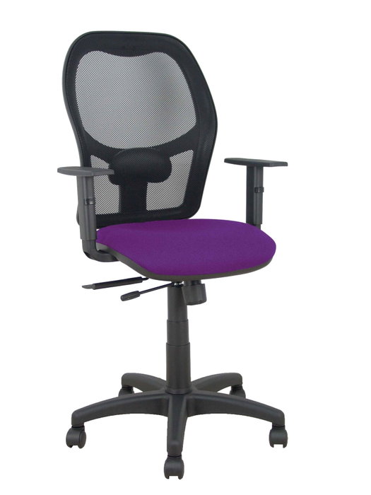 PIQUERAS Y CRESPO Silla Alocén traslack malla negra y asiento morado PIQUERAS Y CRESPO Silla Alocén traslack malla negra y asiento morado