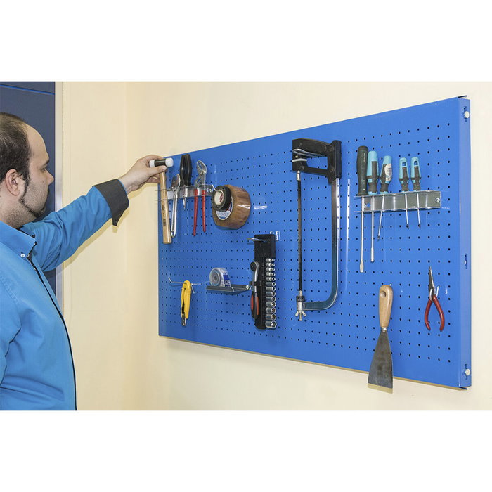 Simon Rack Panel para herramientas 90x60 cm azul + 8 ganchos Simon Rack Panel para herramientas 90x60 cm azul + 8 ganchos