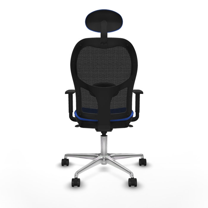 PIQUERAS Y CRESPO Silla de oficina Jorquera con mecanismo Sincro, Tela Azul y Malla Negra PIQUERAS Y CRESPO Silla de oficina Jorquera con mecanismo Sincro, Tela Azul y Malla Negra