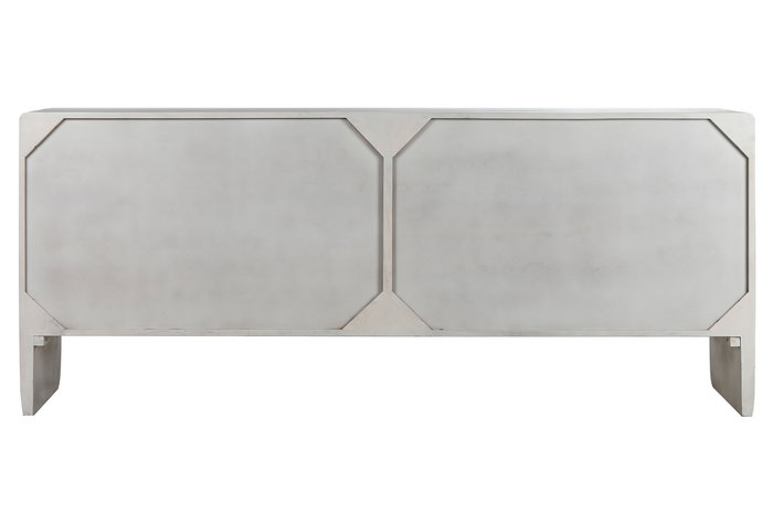 DKD Home Decor Buffet Moderno Blanco, Mueble de Salón con 4 Puertas y 2 Estanterías, 182 x 45 x 76 cm