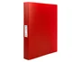 Liderpapel Carpeta de 4 anillas 25 mm Rojo translúcido DIN A4