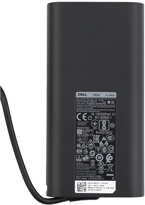 Dell Adaptador de Corriente 90W 19.5V 3 Pin Tipo C C6 Cable de Alimentación