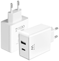 Ewent EW1328 Cargador GaN de 45W con USB-C y USB-A Blanco