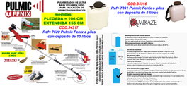 Kamikaze Pulmic Fenix Pulverizador para Herbicida con Depósito 10L