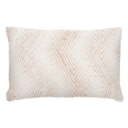 Cojín Blanco/Beige Algodón Decoración 40 X 60 cm (Set de 2)