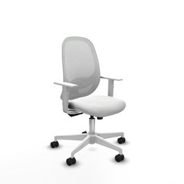 PIQUERAS Y CRESPO Silla de oficina Cilanco con mecanismo Sincro, Blanco
