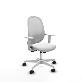 PIQUERAS Y CRESPO Silla de oficina Cilanco con mecanismo Sincro en Blanco