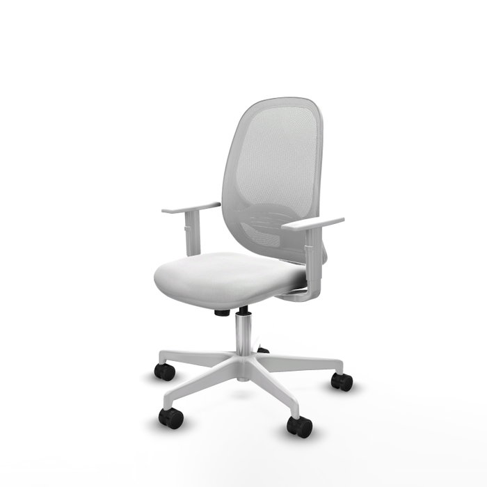 PIQUERAS Y CRESPO Silla de oficina Cilanco con mecanismo Sincro, Blanco
