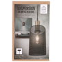 Home Deco Light Lámpara Colgante Bistrot Indus Cilíndrica Pantalla Perforada Gris Diámetro 15 cm Altura 24 cm
