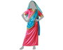 Disfraz Hindú Exótico para Niña Color Rosa - Talla 7-9 Años - Vestido Largo con Túnica y Velo - Traje Completo para Celebraciones y Eventos