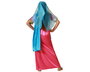 Disfraz Hindú Exótico para Niña Color Rosa - Talla 7-9 Años - Vestido Largo con Túnica y Velo - Traje Completo para Celebraciones y Eventos