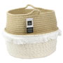 Home Deco Factory Conjunto de 3 Cestas Thai con Flecos MIRAGE