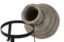 DKD Home Decor Jarrón Magnesia Metal 30x30x47 Beige y Negro
