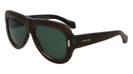 Ferragamo SF2029SE-221 Gafas de sol verde con cristal marrón