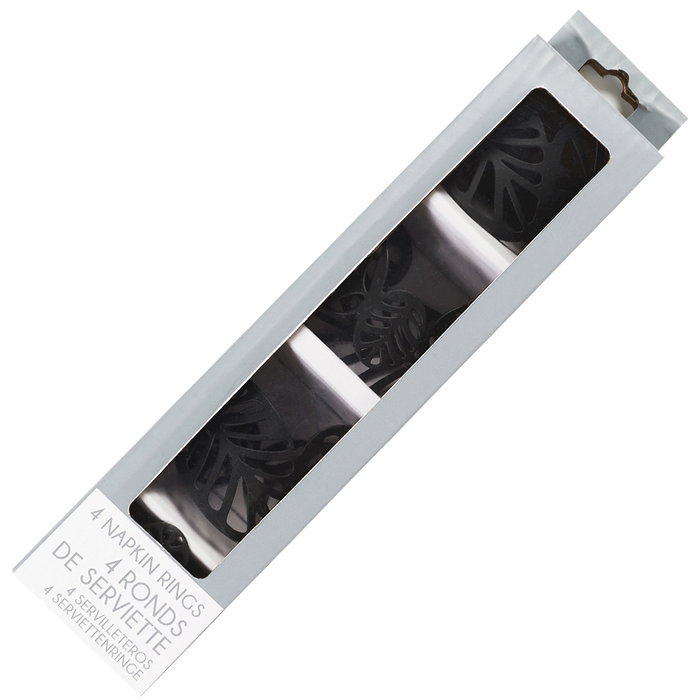Home Deco Factory Set de 4 Servilleteros en forma de Hojas LOUNGE Home Deco Factory Set de 4 Servilleteros en forma de Hojas LOUNGE