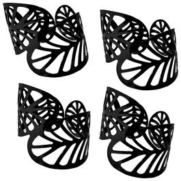 Home Deco Factory Set de 4 Servilleteros en forma de Hojas LOUNGE