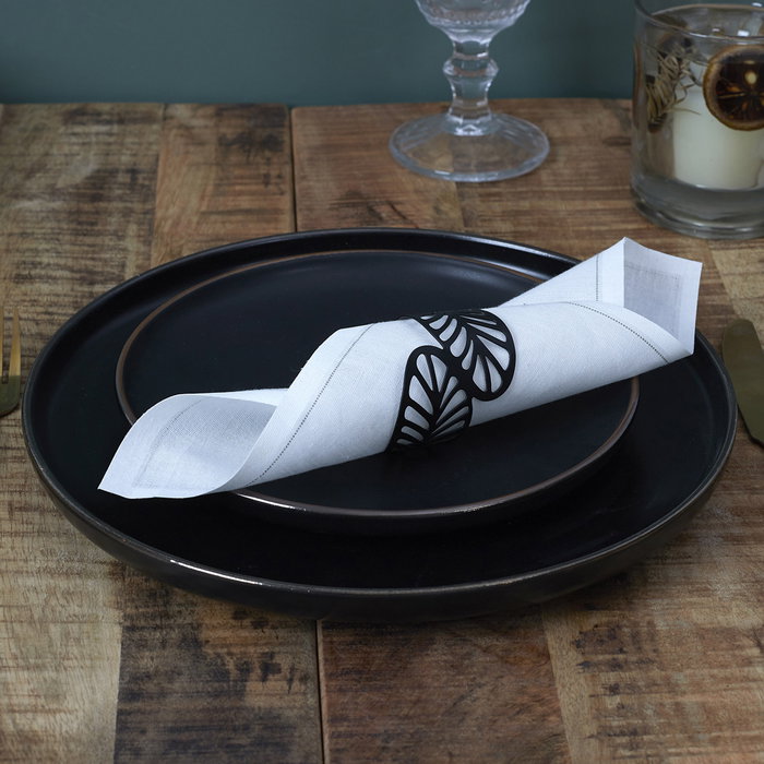 Home Deco Factory Set de 4 Servilleteros en forma de Hojas LOUNGE Home Deco Factory Set de 4 Servilleteros en forma de Hojas LOUNGE