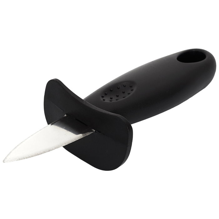 Cook Concept Cuchillo para Abrir Ostras con Agarrador Antideslizante de Silicona - Juego Table En Fête para Mariscos (Ostras, Mejillones, Almejas, Vieiras)