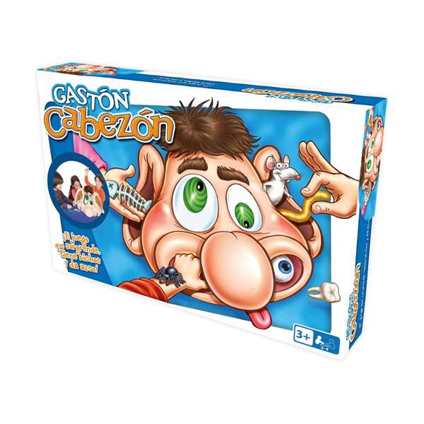 Juego gaston cabezon coge una carta y busca en su cabeza. 15 objetos 24 cartas.