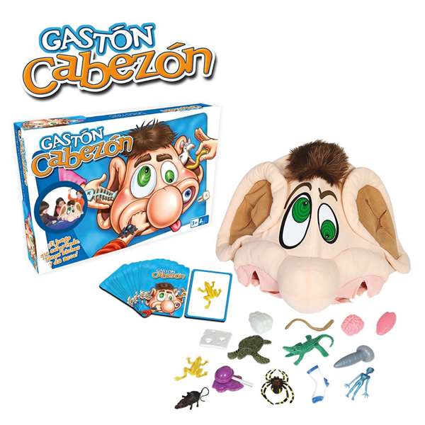 Juego gaston cabezon coge una carta y busca en su cabeza. 15 objetos 24 cartas.
