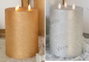 DKD Home Decor Vela LED de Cera de Parafina 3 Llamas, Surtido de 2 Unidades (Dorado Rosado y Plateado)