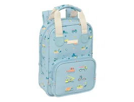 Safta Mochila Gruas Preescolar 28cm