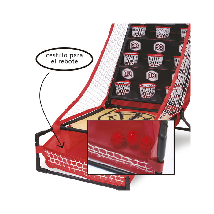 Tachan Juego De Baloncesto Con Marcador Electrónico Para Niños +3 Años Incluye 9 Canastas y 3 Pelotas Tachan Juego De Baloncesto Con Marcador Electrónico Para Niños +3 Años Incluye 9 Canastas y 3 Pelotas