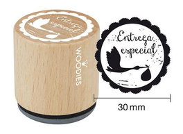 Woodies by Colop Sello de Madera Ø30mm Caucho Gris