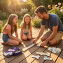 Deqube Domino Doble 6 con Caja Metálica D00325 - Juego de Mesa Tradicional para Niños +6 Años y Adultos