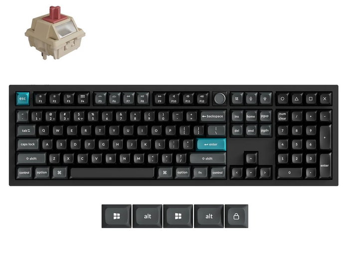 Keychron Q6U-M1 Teclado Gaming 100% Milk POM Red Switch Hot-Swap 8K