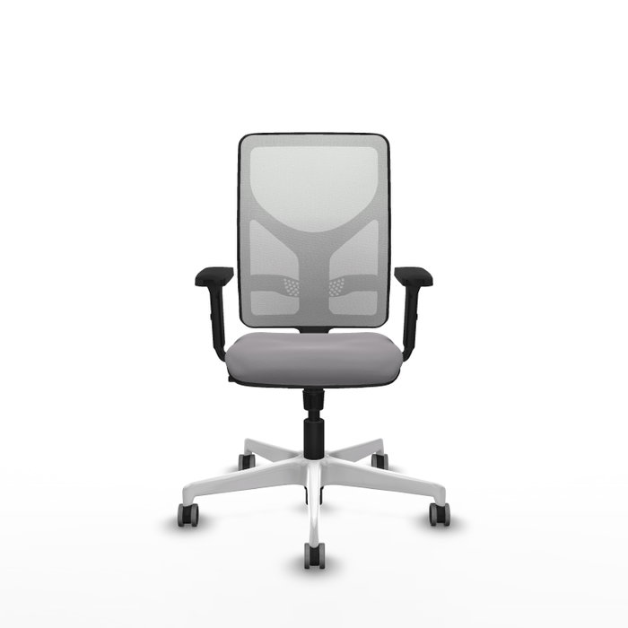 PIQUERAS Y CRESPO Silla de oficina Motilla Gris y Blanca con mecanismo Sincro PIQUERAS Y CRESPO Silla de oficina Motilla Gris y Blanca con mecanismo Sincro