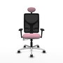 PIQUERAS Y CRESPO Silla de oficina Motilla con mecanismo Sincro/Traslack, Rosa y Negro