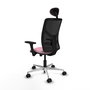 PIQUERAS Y CRESPO Silla de oficina Motilla con mecanismo Sincro/Traslack, Rosa y Negro