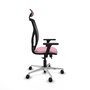 PIQUERAS Y CRESPO Silla de oficina Motilla con mecanismo Sincro/Traslack, Rosa y Negro