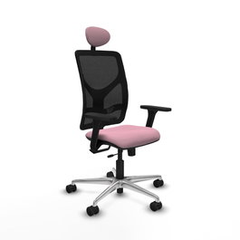PIQUERAS Y CRESPO Silla de oficina Motilla con mecanismo Sincro/Traslack, Rosa y Negro