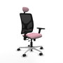 PIQUERAS Y CRESPO Silla de oficina Motilla con mecanismo Sincro/Traslack, Rosa y Negro