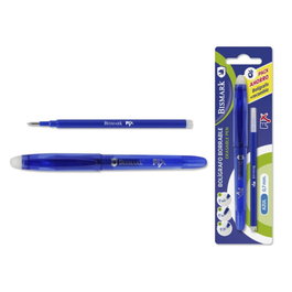 Bismark Bolígrafo Borrable 329570 Azul Tinta Borrable Recargable Clip Ancho de Línea 0.7 mm