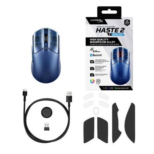 HyperX Pulsefire Haste 2 S Ratón Gaming Inalámbrico Azul HyperX Pulsefire Haste 2 S Ratón Gaming Inalámbrico Azul