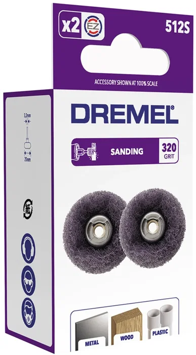 Dremel S512 Almohadillas Abrasivas Speedclic 25 mm Set 2