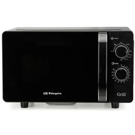 Orbegozo Microondas sin Plato Giratorio con Grill y Tecnología Flatbed MIG 2071 CE, 700W (800W Grill), Capacidad 20L, 5 Niveles Potencia, Interior Cerámico, Negro