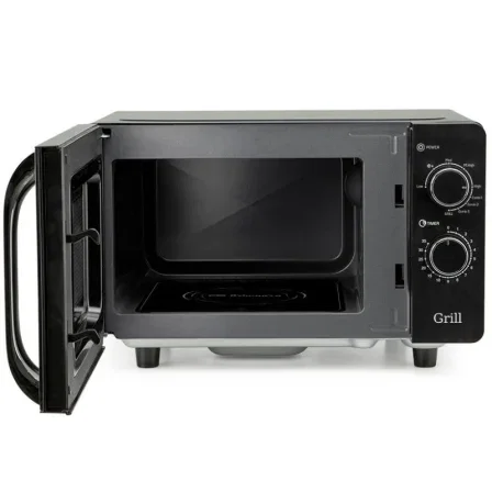 Orbegozo Microondas sin Plato Giratorio con Grill y Tecnología Flatbed MIG 2071 CE, 700W (800W Grill), Capacidad 20L, 5 Niveles Potencia, Interior Cerámico, Negro