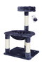 Juba Rascador y Centro de Juego para Gatos con Varios Postes, Zonas de Descanso y Pelota de Entretenimiento, Modelo Moderno y Acogedor
